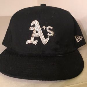 Swarovski crystal encrusted Oakland As 59fifty